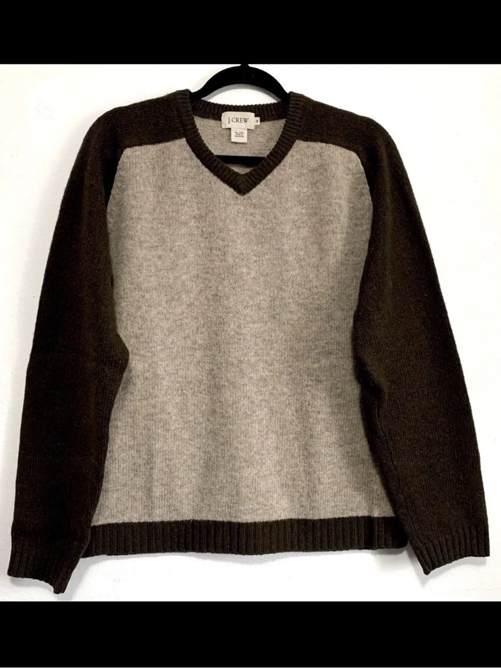 J. Crew 100% Wool Color Block Knit Sweater